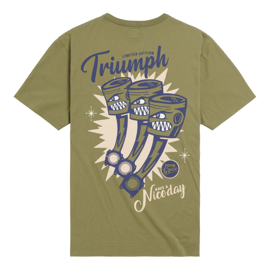 Triumph Motorcycles Heritage Triple Tee Cotton Triumph Motorcycles Clothing
